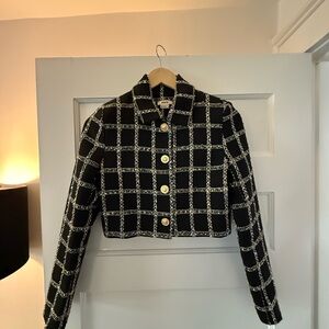 Jason Wu Black and White Plaid Blazer